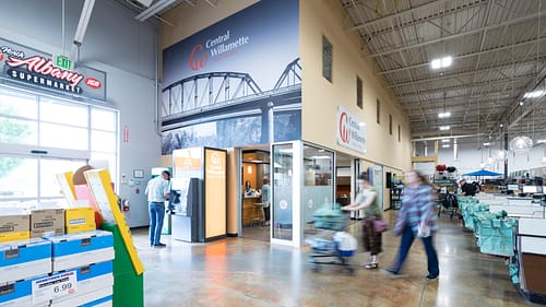 Central Willamette Credit Union - Grocery Store Branch Design Build Project